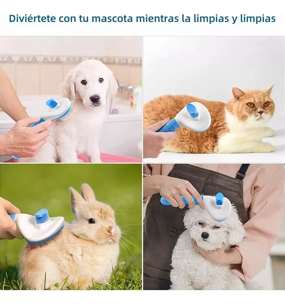 Cepillo Removedor de Pelo con Botón - Autolimpieza Instantanea