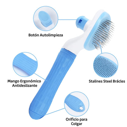 Cepillo Removedor de Pelo con Botón - Autolimpieza Instantanea